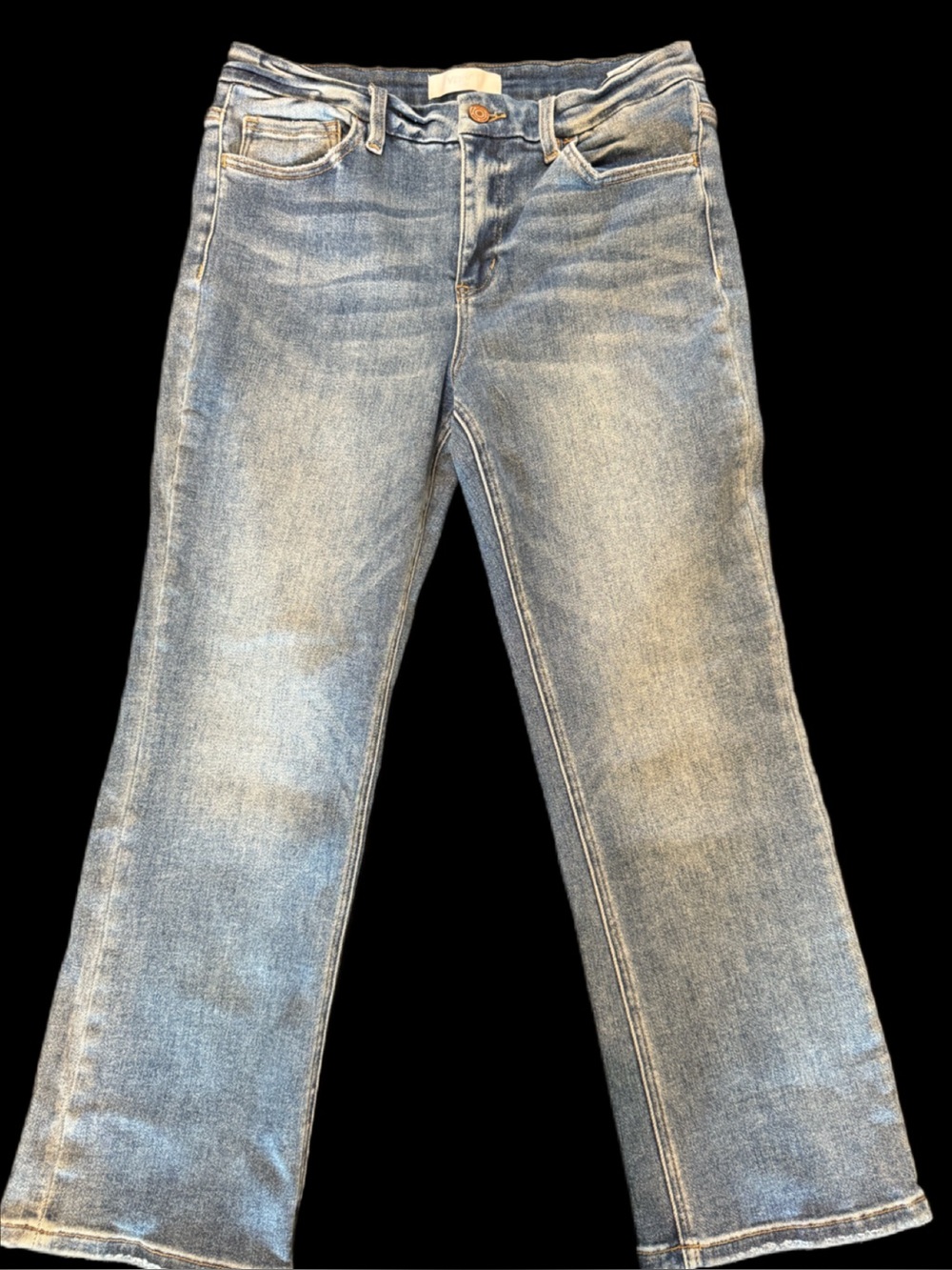 Vervet Alison Kick Flare Mid-Rise Denim Blue Jeans